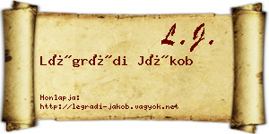 Légrádi Jákob névjegykártya
